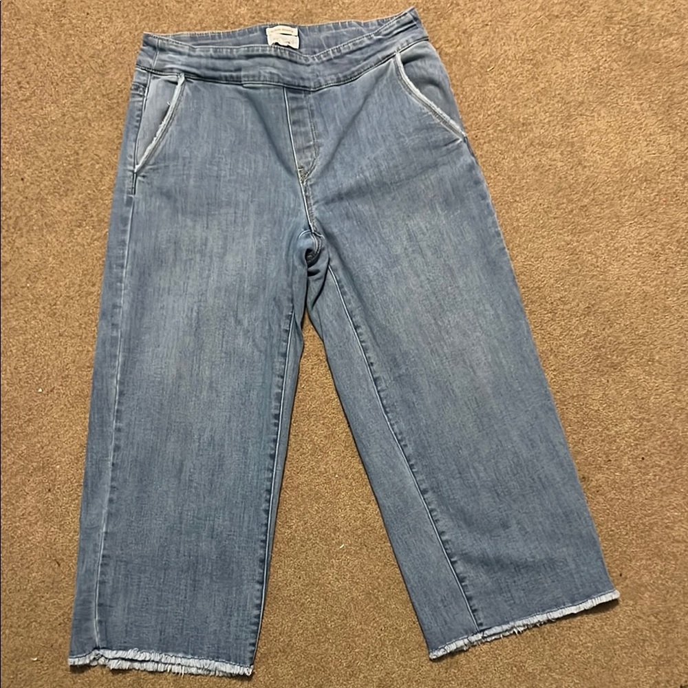 Westbound Blue Ankle Cropped Jeans